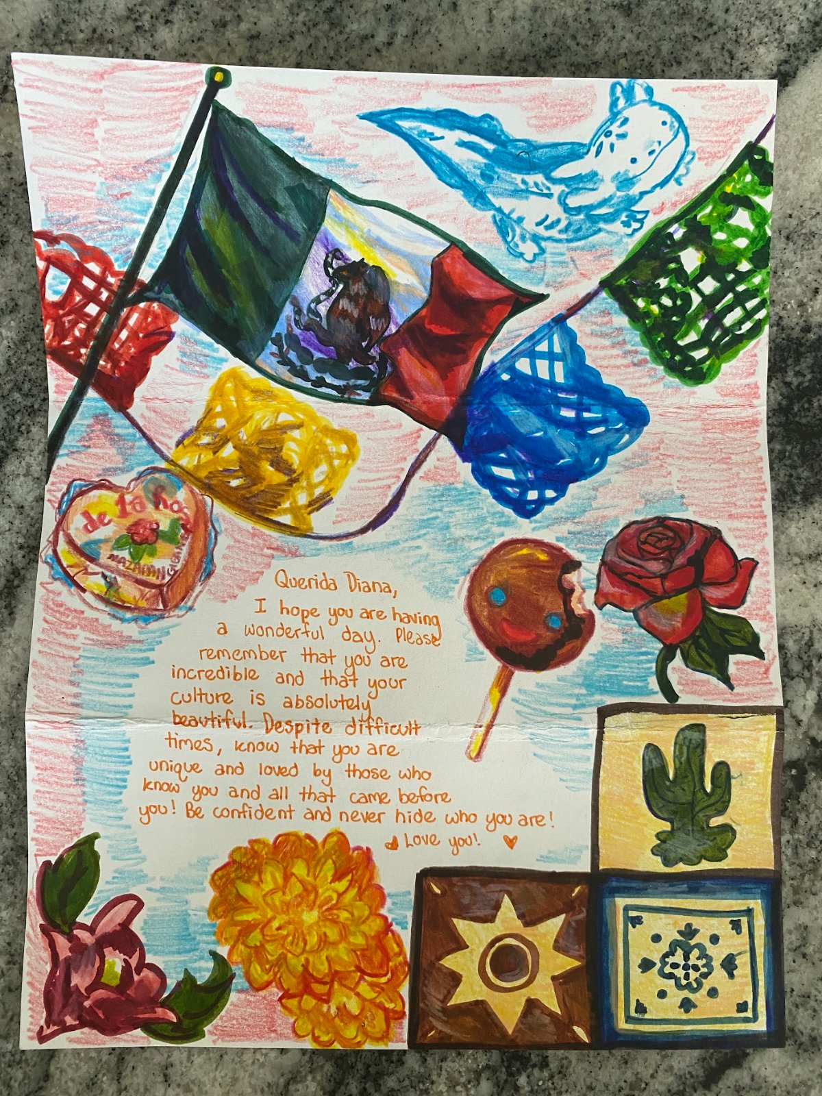 Traditional art created by a Cultural Surprises volunteer